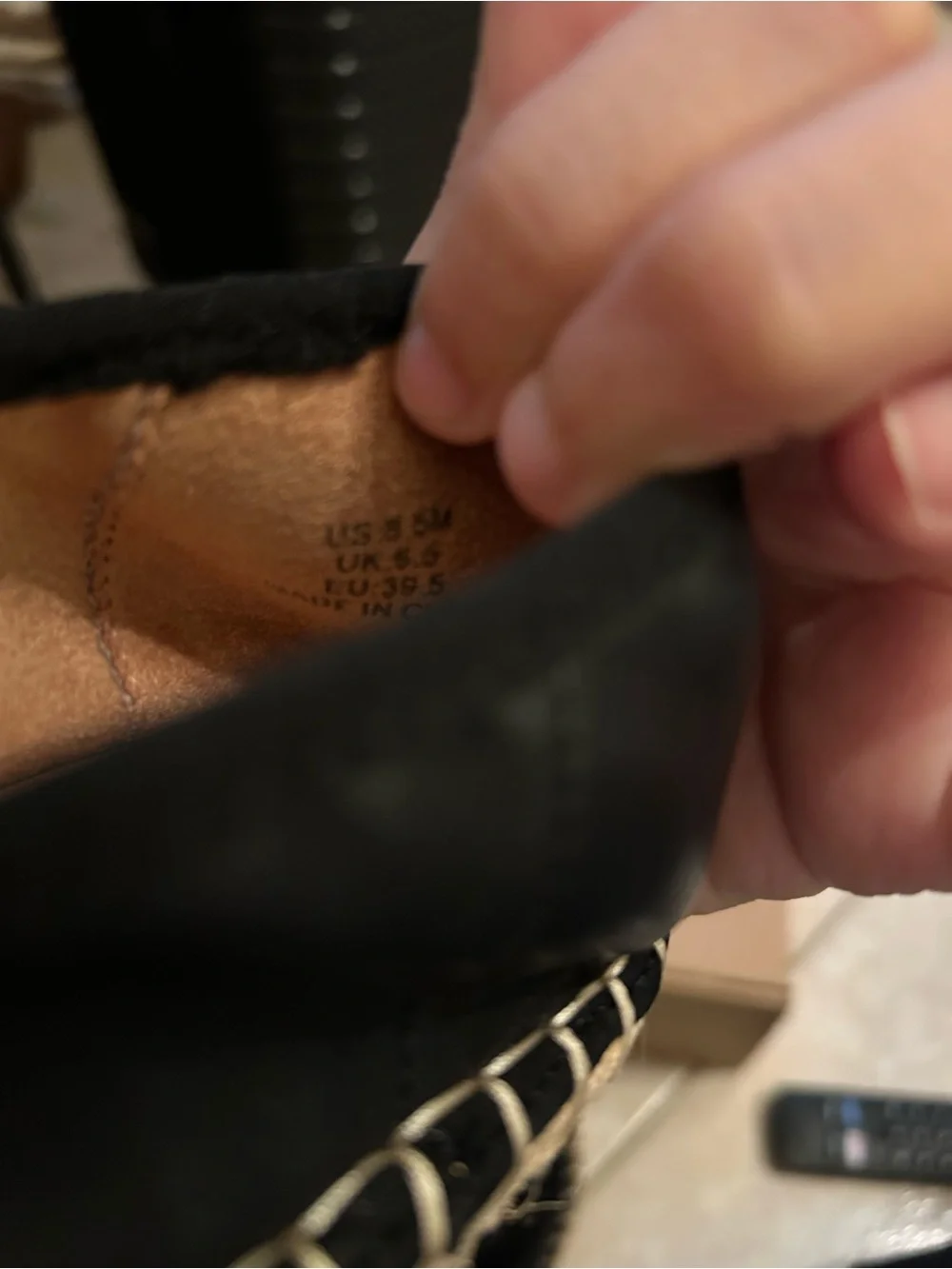 Amazon Essentials Black Espadrille Flats with Jute Trim